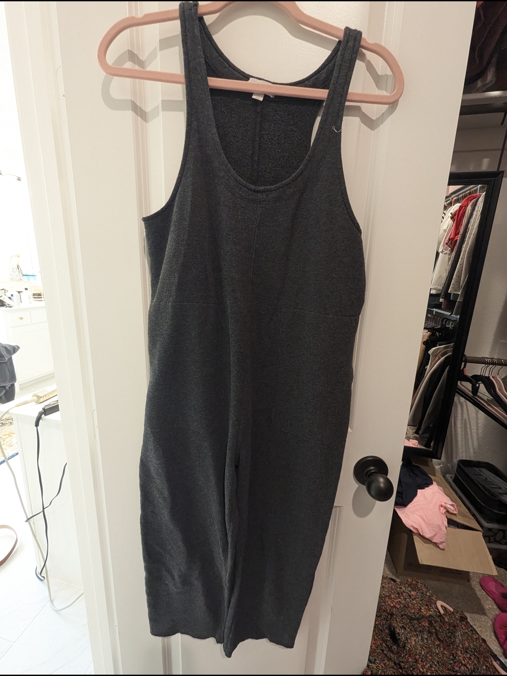 Colsie Charcoal Gray Sleeveless Jumpsuit